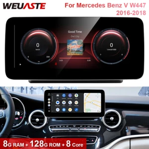 8+128G Android Car GPS 12.3'' For Mercedes Benz V W447 2016-18 Stereo Navi Radio - Imagen 1 de 12