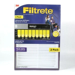 3M Filtrete HAP8650(B) Advanced Allergen Bacteria & Virus True Hepa Filters 2 PK - Picture 1 of 11
