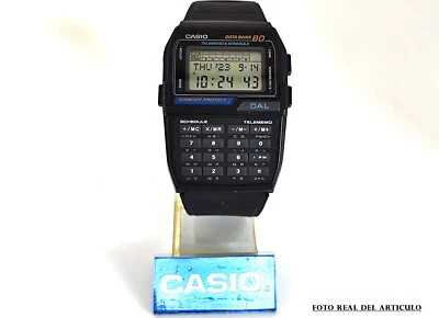 Vintage Casio Uhr Databank-Rechner DBC-80-1R C, QW.1486 Telememo 80 Jahr 98 - Bild 1 von 4