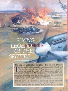 'Flying Legend of the (Supermarine) SPITFIRE' : Original 1986 Magazine Cutting - Picture 1 of 1