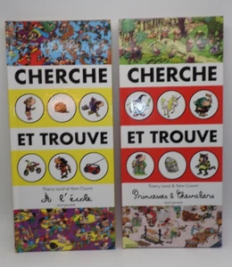 Lot of 2 Cherche Et Trouve (Seek & Find) Books French Hardcover by Thierry Laval - Foto 1 di 10