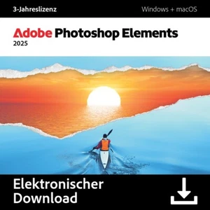 Adobe Photoshop Elements 2025 Vollversion, 3 Jahre, Windows10/11, Mac, Download - Bild 1 von 1