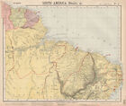 North Brazil & Guyanas. Lighthouses. Graopara Surinam Natal. Letts 1889 Map