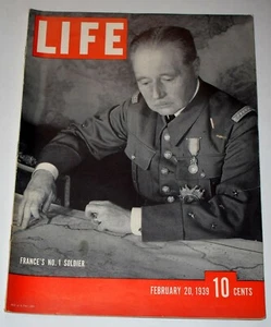 LIFE Magazine February 20, 1939 GENERAL M.G. GAMELIN FRANCE WWII,  Debut of TV! - Bild 1 von 12