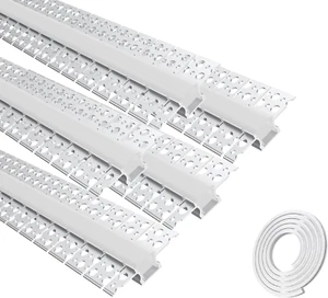 Plaster-In LED Channel 5Pack 1M/3.3Ft,Bendable Drywall Strip Light Aluminum Chan - Picture 1 of 12