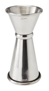 20/40ml Edelstahl Jigger Cocktail Spirituose Shot Messen Fingerhut Maße - Bild 1 von 3