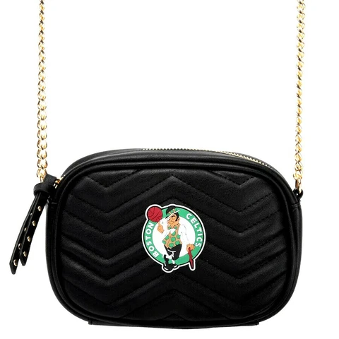 Boston Celtics Womens Purse Black Crossbody Bag Inside Pockets Fisll NBA New Cover