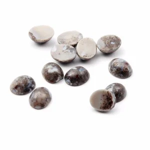 Lot (12) Czech vintage marble oval glass cabochons 10x8mm - Picture 1 of 2