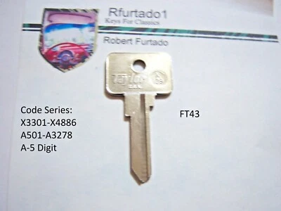 Llave en blanco para Alfa Romeo vintage - Fiat - 1967 a 1990 encendido (FT43) Foto 1 de 2