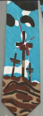 CORBATA CUELLO CRISTIANO CRUCES DEL CALVARIO ROBERTO CELLINI ¡ENVÍO GRATUITO! SEDA Foto 1 de 2