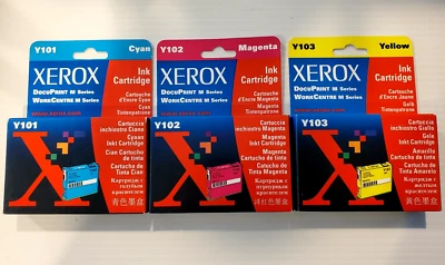 Genuine Xerox Y101 Cyan Y102 Magenta Y103 Yellow Printer Ink Cartridge M Series - Image 1 of 4