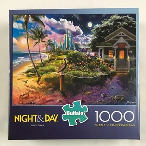 Buffalo Games Night & Day Beach Cabin 1000 Piece Jigsaw Puzzle Brand New - Picture 1 of 6