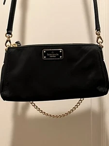 Kate Spade New York Wilson Road Madelyne Nylon Leather Crossbody in Black - Picture 1 of 15