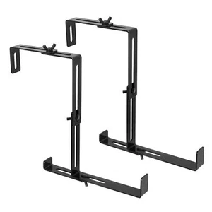 2Pcs/Set Window Box Brackets Adjustable Planter Box Brackets for Railings Black - Picture 1 of 8