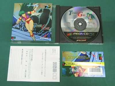 Mega CD Time Gal. included spine card, postcard. Sega Genesis. JAPAN GAME. 12969 - Image 1 of 4