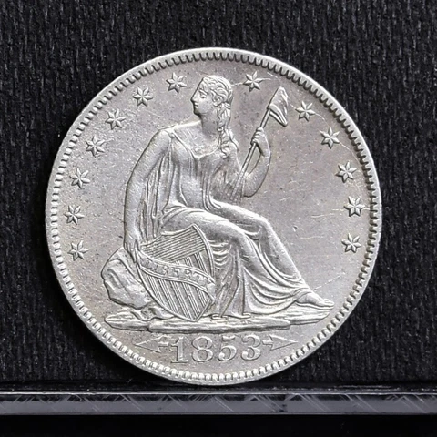 1853-O Liberty Seated Half Dollar - AU Details (#42550) Cover