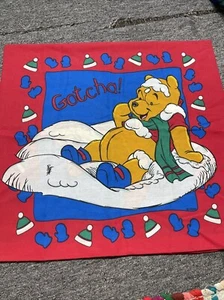 Vintage Winter Christmas Disney Winnie the Pooh Tigger Throw  Pillowcase Sham - Picture 1 of 10