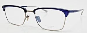Masunaga Eyeglasses NY Life Color 55 Navy Blue/Grey 51-19-145 NIB - Picture 1 of 3