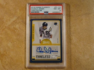 CHARLIE JOINER 2016 PANINI CLASSICS TIMELESS INK SIGNED AUTOGRAPH PSA 8 (NM/MT) - Picture 1 of 2