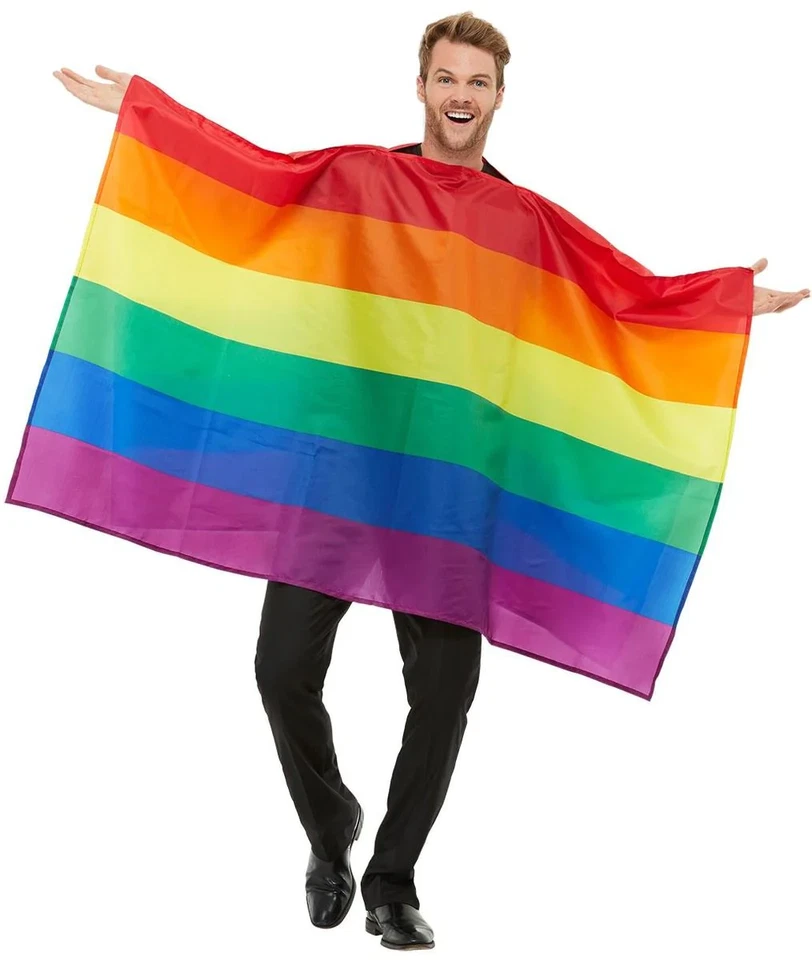 Bandera Arco Iris Bandera Orgullo Gay Adultos Carnaval Festival Vestido Elegante Accesorio Nuevo Foto 1 de 1