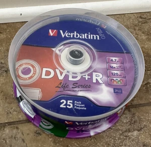 Verbatim® Life Series DVD+R Spindle, Vibrant Color, Pack Of 25 - Picture 1 of 5