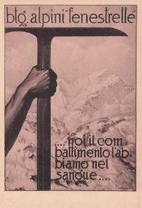 25-60E CARTOLINA REGGIMENTO BATTAGLIONE ALPINI FENESTRELLE ILLUSTRATORE D'ERCOLI - Picture 1 of 2