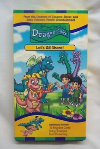 DRAGON TALES Let's All Share! VHS VIDEO 3 Stories 2000 - Foto 1 di 4