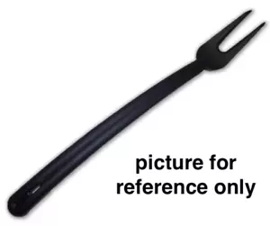 Tupperware E-Series Turning Fork Prong 15" Long Serving Utensil Black NOS IN BAG - Picture 1 of 11