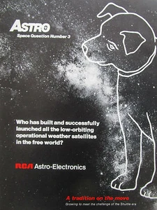 5/1981 PUB RCA ASTRO ELECTRONICS SPACE QUESTION 3 DOG CHIEN ORIGINAL AD - Imagen 1 de 1