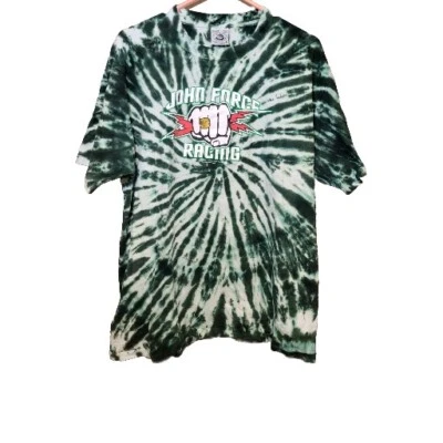 Camiseta NHRA John Force Racing masculina tamanho grande 2006 verde tingida aparência LG - Imagem 1 de 4