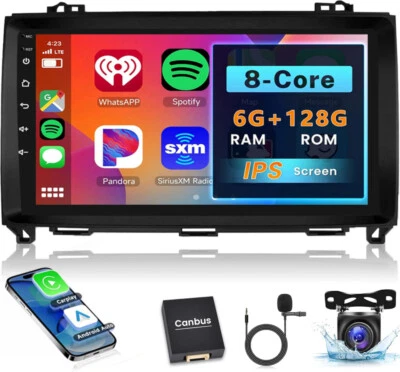 9" Autoradio Für Mercedes-Benz A/B Klasse Vito Viano Sprinter GPS Navi 6GB+128GB - Bild 1 von 4