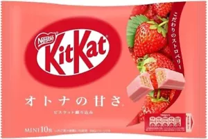 Japanese kit kats bite size strawberry adult limited 10 chocolates by 3 BAGS - Picture 1 of 1