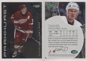 2001-02 ITG Parkhurst Silver Tri-Star New England /10 Nicklas Lidstrom #41 HOF