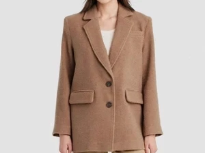 Universal Threads Tan oversized Blazer Jacket Heavy lined Women's Size XL NWT  - Picture 1 of 11