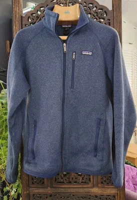 Patagonia Men's Better Sweater Jacket Medium Heathered Blue Mock Neck Full Zip - Image 1 of 4