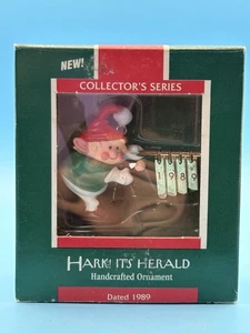 HALLMARK RECUERDO NAVIDAD ADORNO HARK! ITS HERALD 1º EN SERIE VINTAGE 1989 - Imagen 1 de 5