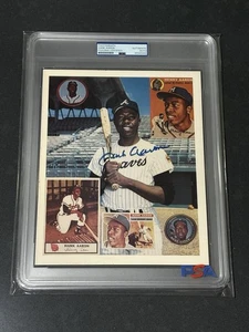 HOF HANK AARON SIGNED AUTOGRAPHED 8X10 PHOTO BRAVES PSA/DNA CERTIFIED - Picture 1 of 2