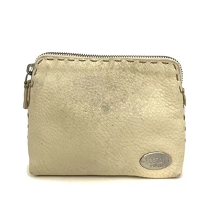 FENDI Selleria Leather Cosmetic Pouch Bag Ivory/8BG0234 - Picture 1 of 8