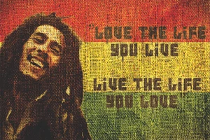 ARTE DE PARED DE LIENZO ESTIRADO BOB MARLEY LISTO PARA COLGAR CP543 - Imagen 1 de 7
