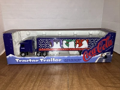 Coca-Cola Tractor Trailer Always Christmas Polar Bear Die Cast Metal ERTL 1:64 - Image 1 of 4