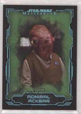 2016 Topps Star Wars Masterwork Green Metallic 18/50 Admiral Ackbar #48 02v3 - Image 1 of 3