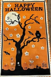 Pottery Barn Kids Countdown to Halloween Advent Calendar Tree w/ Cat & Bats NWOT - Picture 1 of 7
