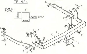 Towtrust Fixed Flange Automotive Towbar For Citroen Dispatch Van 1996 To 2006 - Picture 1 of 8