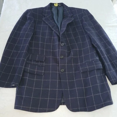 Blazer Chester Barrie Barneys Vintage Hombres 40R Azul Lana Cachemira Savile Row Foto 1 de 4