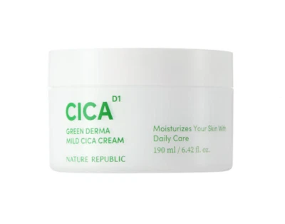 Nature Republic Green Mild Cica Cream 190ml Moisturizing K-Beauty - Image 1 of 4