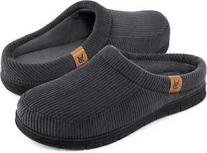 Men'S Moccasin Slippers Comfy Soft Durable Slip-On Indoor Memory Foam House Shoe - Picture 1 of 12