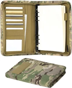 A5 Military Notebook 80 Sheets 160 Pages of Leaf Paper Tactical Notebook with Zi - Picture 1 of 12