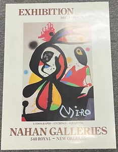 Joan Miro Exhibition Poster - Nahan Galleries - New Orleans - 1979 - Picture 1 of 5