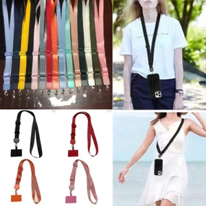 Universal Crossbody Nylon Patch Phone Lanyards Mobile Strap Lanyard Adjustable ∧ - Zdjęcie 1 z 27