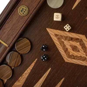 Wenge with walnut burl backgammon set - Picture 1 of 3